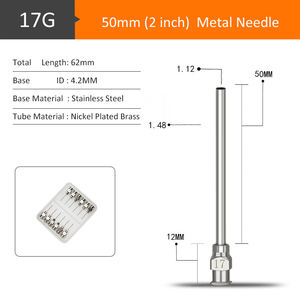 Agujas de Metal de 50 mm (2 Pulgadas) para Dispensar Adhesivo, Boquilla para Jeringa de Pegamento, Cartucho Luer Lock, Puntas de Acero Inoxidable Extra Largas 8G-30G ISO GS - Product Image 5