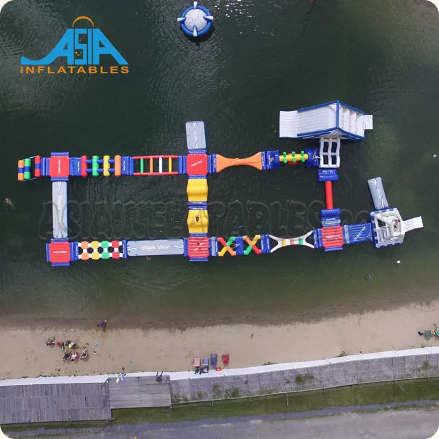 Parque Acuático inflable para adultos, pista de obstáculos para el agua, Parque Acuático flotante