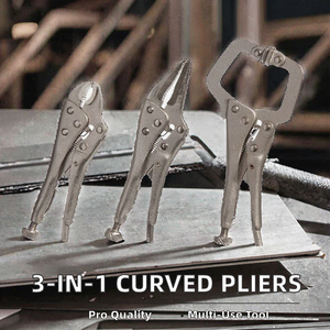 3 PCS in One Curved Jaw Locking Pliers <b>Set</b> Carbon Steel Metric DIY OEM Multi-Function Pliers - Product Image 2