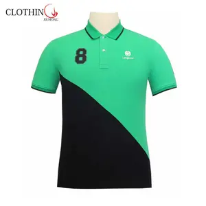 Hot selling T-shirt short sleeve knit colours stripe polo shirts latest design polo shirt High quality 100% Cotton accept OEM