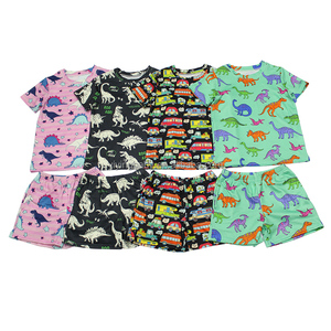 Set di 2 Pigiami in Cotone Lavorato a Maglia per Bambini 2025, Maniche Corte, Abbigliamento per Ragazzi con Stampa Animale Personalizzabile, per <span class=keywords><strong>Età</strong></span> 2-12 Anni - Product Image 2