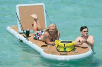 Plateforme de pêche gonflable en PVC de qualité commerciale DST, capacité <100 kg, logo et couleurs personnalisés, garantie 3 ans, pêche en haute mer