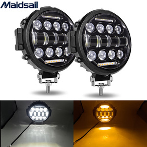 Promotion : Phares auxiliaires LED de 7 pouces pour pare-chocs avant de voiture, feux de route transfrontaliers, éclairage de travail, feux de conduite <span class=keywords><strong>12V</strong></span> - Product Image 1