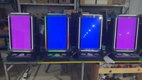 Machine de jeu de compétences de comptoir avec grand bouton de jeu intégré dans le bar et accepteur de pièces pour le marché français