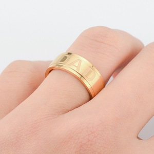 LOVE YOU <strong>DAD</strong> Wedding Plated <strong>Gold</strong>/Black/Rose <strong>Gold</strong> Father's Day Gift Jewelry Stainless Steel <strong>DAD</strong> <strong>Rings</strong> Finger <strong>Ring</strong> for <strong>Dad</strong> - Product Image 5