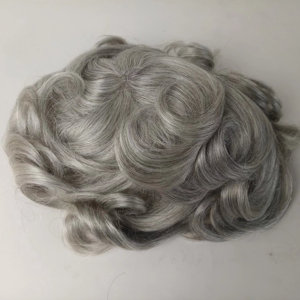 Gran Oferta, Tupé <span class=keywords><strong>de</strong></span> <span class=keywords><strong>Cabello</strong></span> Humano 100%, Tupés <span class=keywords><strong>de</strong></span> <span class=keywords><strong>Cabello</strong></span> Humano <span class=keywords><strong>Gris</strong></span>, Pelucas para <span class=keywords><strong>Hombre</strong></span>, Tupés <span class=keywords><strong>en</strong></span> Dubái, 8*10 Pulgadas - Product Image 3