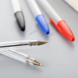Stylo d'écriture pour étudiants et bureaux Stylo en plastique promotionnel stationnaire scolaire avec logo personnalisé Stylo à bille <span class=keywords><strong>persistant</strong></span> simple et lisse - Product Image 3