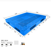 Palette Euro double face robuste 4 directions 1600*1400 mm en plastique pour entrepôt industriel certifiée ISO9001, charge statique 6T, en acier