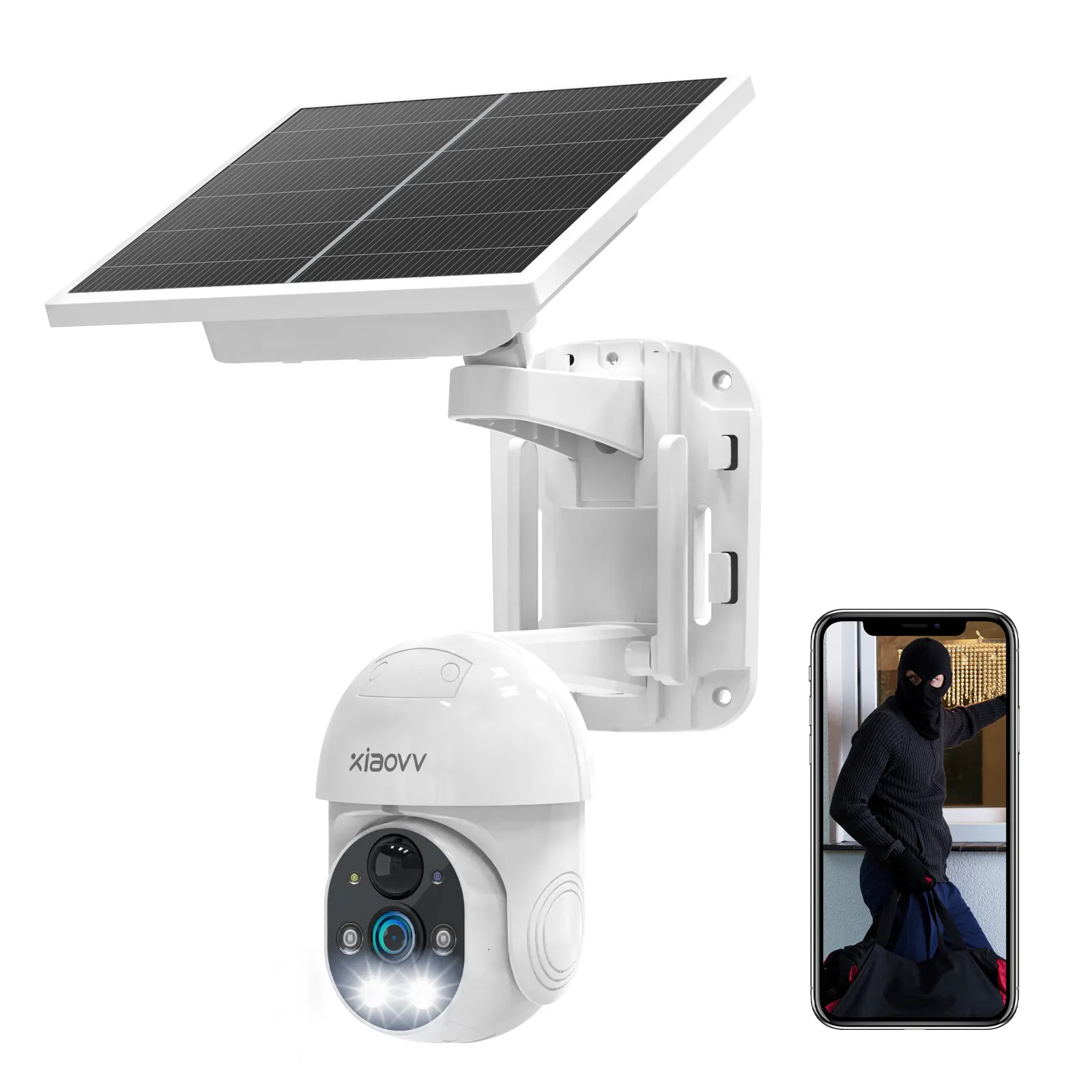 Solar Camera 4G Ptz Simkaart Outdoor Draadloze Beveiliging Camera 1080P Hd Wifi Outdoor Survailence Camera Met Zonnepaneel en Sim C