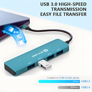 Adaptador Multipuerto USB SYONG, Divisor USB con Puerto USB 3.0, Estación de Acoplamiento USB para MacBook <span class=keywords><strong>Pro</strong></span>/Air 2020/<span class=keywords><strong>2019</strong></span>, Surface <span class=keywords><strong>Pro</strong></span> - Product Image 5