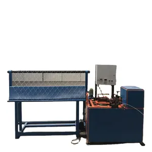 Manually operated chain link fence making machine