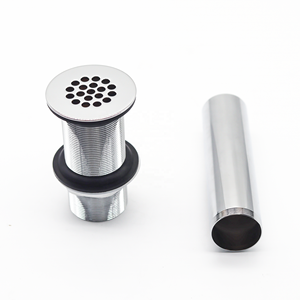 Usine 1-1/4 Chrome Basin drain public écoulement libre Lavabo Évier 19 Trous Déchets - Product Image 4