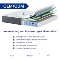 Matelas Personnalisé OEM/ODM Mobilier de Chambre Luxe Double Orthopédique Taille King Hybride Compressé sous Vide