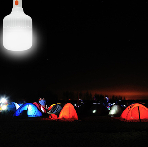 Bombilla de panel solar recargable de energía led colgante con control remoto impermeable para exteriores para acampar, patio, mercado nocturno - Product Image 6