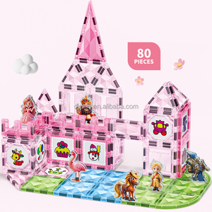 Tuiles magnétiques lumineuses pour enfants, jouet éducatif STEM, ABS sûr, ensemble de <span class=keywords><strong>dessin</strong></span> et de création de motifs DIY, blocs de construction à aimants puissants - Product Image 6