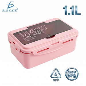 กล่องอาหารกลางวัน Ele-Gate Lucky ขนาด 1.1 ลิตร ปลอดสาร BPA ผลิตจากพลาสติกสำหรับเก็บอาหาร - Product Image 4