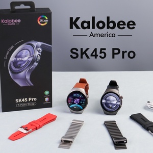 นาฬิกาอัจฉริยะสำหรับผู้ชายและผู้หญิง รุ่น 2025 OEM ODM Sport Watch <span class=keywords><strong>5</strong></span> SK45 Pro <span class=keywords><strong>3</strong></span> สายรัดข้อมือ พร้อม Chat <span class=keywords><strong>GPT</strong></span> ไฟฉายแท้ ฟังเพลงผ่านบลูทูธ โทรออก วัดอัตราการเต้นของหัวใจ ดูแลสุขภาพผู้หญิง - Product Image 4
