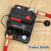 Interruptor de Circuito Electrónico de 12v-48v CC 80a, CB-03 CE Rohd, para Sistema de Batería Solar de Automóviles y Vehículos Todoterreno, Venta al Por Mayor