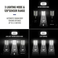 Batterie au lithium à économie d'énergie 120W 180W 240W 300W 360W LED Panneau solaire de sécurité étanche pour l'extérieur Réverbère