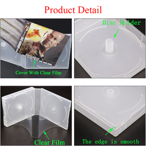SUNSHING Factory Wholesale Black 1 Disc Stackable DVD Cases <b>White</b> CD Poly Stackable Square <b>Box</b> Clear Stacking Hub Blu ray Cases - Product Image 6