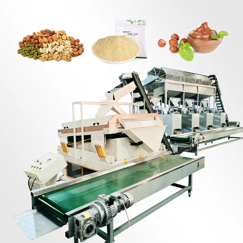 टीसीए उच्च गुणवत्ता स्वत: macadamia पागल sheller हेज़लनट छीलने काजू बनाने की मशीन लाइन कीमत