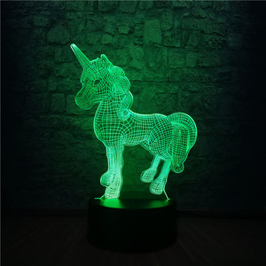 Regalos de navidad niños juguete colorido 3D USB, LED luces de la noche novedad ilusión lámparas de escritorio de la tabla de la lámpara de habitación - Product Image 5