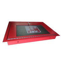 Armoire de lutte contre l'incendie avec porte de sortie verticale et cadre encastré, sortie de câblage sec encastrée, architrave et porte