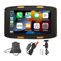 Pantalla LCD inalámbrica Universal portátil de 5 pulgadas, navegador GPS CarPlay resistente al agua para motocicletas, Auto BT Android WiFi MP3