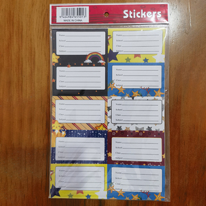 Hot Selling Name Stickers with Full-color Printing Customized Cartoon Patterns Self-adhesive Name