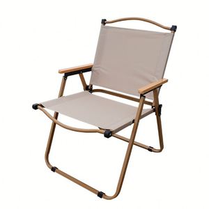 Chaises de plage pliantes portables en aluminium à motif bois, vente en gros, chaise de camping extérieure personnalisée - Product Image 2