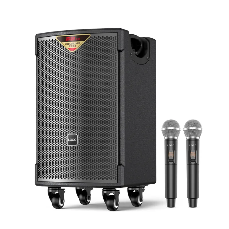 Großhandel Karaoke-Lautsprecher mit Mikrofon Bluetooth 5.0 B12 150 Watt Big Size-Lautsprecher Eingebauter 12-Zoll-Tieftöner Horn Hochtöner für die Bühne