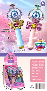 Magic <span class=keywords><strong>Wand</strong></span> cô gái công chúa cổ tích Cây Đũa phép dẫn ánh sáng lên phát sáng âm nhạc Đồ chơi đám cưới bên ngôi sao ma thuật quay Cây Đũa phép - Product Image 2