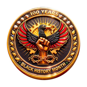 Moneta Commemorativa in Metallo per il Centenario della Storia Afroamericana, 1926-2026, con Motivi di Leader Storici, Souvenir Regalo - Product Image 6