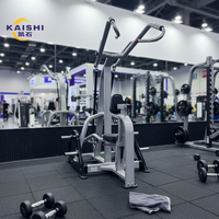 Máquina de remo alto-bajo con carga de placas Kaishi, equipo comercial de entrenamiento de espalda superior y media para gimnasios y fitness