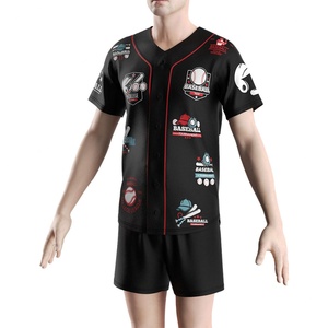 Maillot de baseball/softball tendance hip-hop avec design personnalisable, tissu léger et respirant - Product Image 5