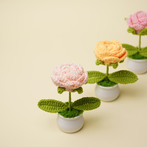 Arreglo Floral Decorativo de Rosas de 14 cm, Hecho a Mano, de Plástico, Independiente, Regalo de Graduación, Decoración de Interiores - Product Image 4