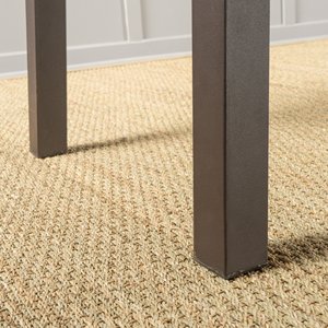 Bán buôn Keo Gỗ ngoài trời bàn ăn với chân sắt, mộc mạc keo livingroom bảng, sandblast kết thúc gỗ End bảng - Product Image 6