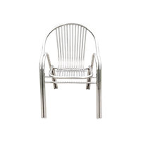 Chaises empilées en acier inoxydable tube d'aluminium tables de restaurant de plage et chaises de mariage chaises de loisirs de cour de balcon extérieur