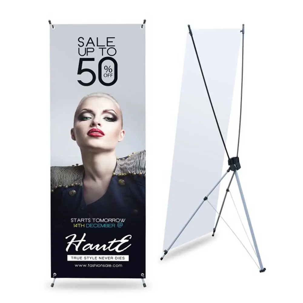 Manufacturers Windproof Eco-friendly Waterproof Customized Printing Outdoor Indoor display Promotion exhibition X Banner Stand