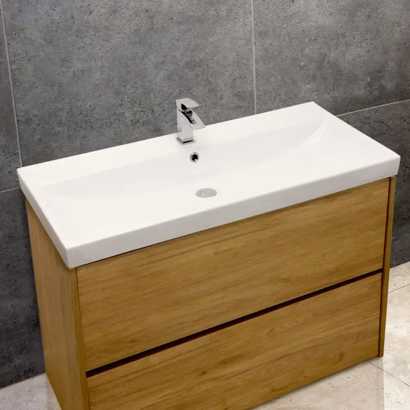 Lavandino da bagno sottotop europeo alla moda 5409 lavabo con bordo spesso in ceramica con ciotola intera scavata