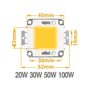 Bán Sỉ Cooper Khung 12V 30-34V Tích Hợp 10W 20W 30W 50W 100W Công Suất Cao COB LED Chip Ánh Sáng Cho Nhà Máy Phát Triển Đèn Đèn Pha