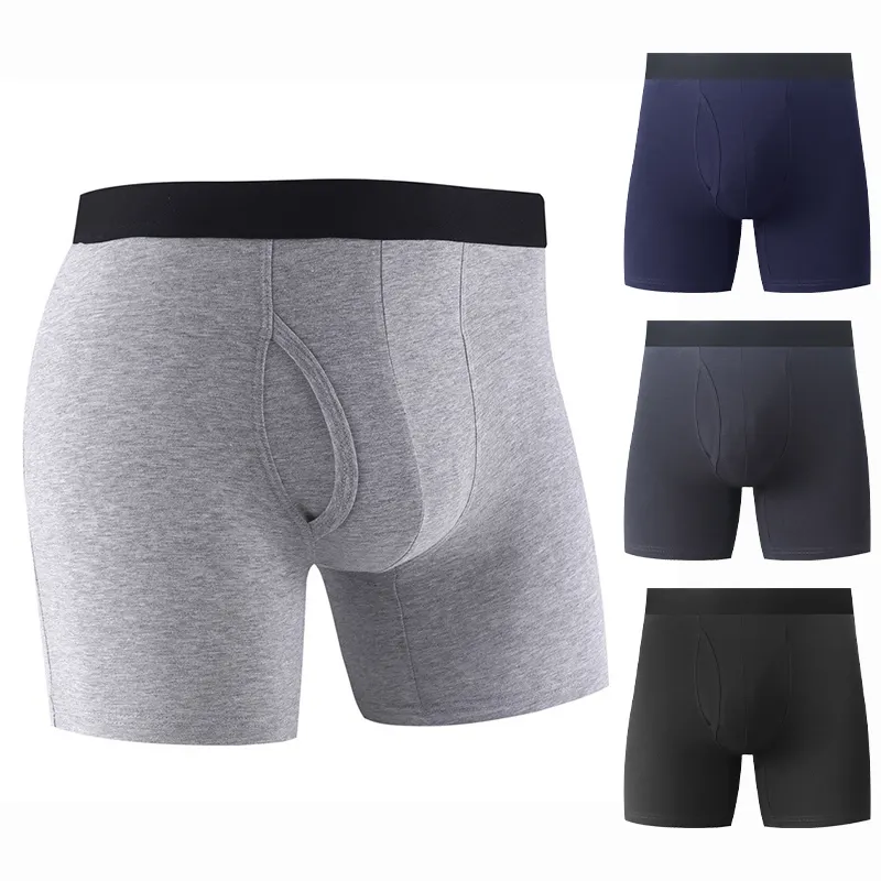 Groothandel Hoge Kwaliteit Para Homme Soild Cueca Heren Katoen Boxer Slips Ondergoed Voor Mannen