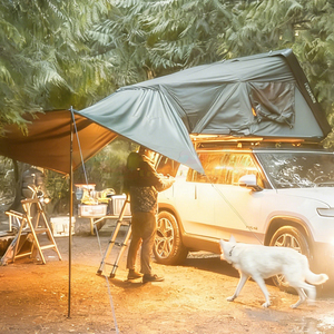 Tente de toit rigide en aluminium pour camping, tente de toit rigide pour voiture, tente de toit imperméable, tente de toit rigide avec éclairage LED - Product Image 5