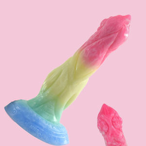 Pene de goma con ventosa, consolador Animal realista, nudo de Lobo, fantasía multicolor, sueños salvajes, xxxl, China - Product Image 1