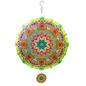 Nuevos Molinillos de Viento Metálicos al por Mayor para Decoración de Jardín y Patio, Molinillo de Viento Bohemio con Mantra, Colgantes Decorativos 3D - Product Image 1