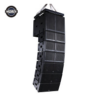Sistem Speaker Line Array Aktif Morin PA DSP LA-208DSP+LA-18BDP 400W MF/100W HF Audio Profesional Luar Ruangan