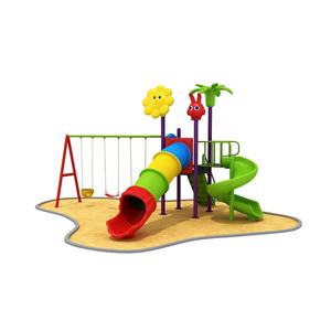 Équipement commercial de terrain de jeu de toboggan de tube de location de jardin d'enfants Montessori enfants en plastique ensemble de balançoire aire de jeux extérieure - Product Image 5