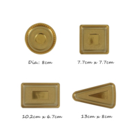Plateau à dessert de luxe JS-601 en or pour mariage, fête d'anniversaire, plateau en plastique jetable pour mini-gâteaux triangulaires, pour pâtisserie, gâteau de lune
