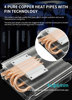 Nouvel Arrivage Ventilateurs de Refroidissement pour Processeur Informatique Cool Storm T50-4 4 Broches 1U, Refroidisseur CPU à Faible Bruit avec Heatpipe et Roulement Fluide