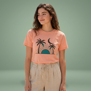 Camisetas de Manga Corta para Mujer, Corte Ajustado, 100% Algodón, Estampadas, Largo Regular - Product Image 1